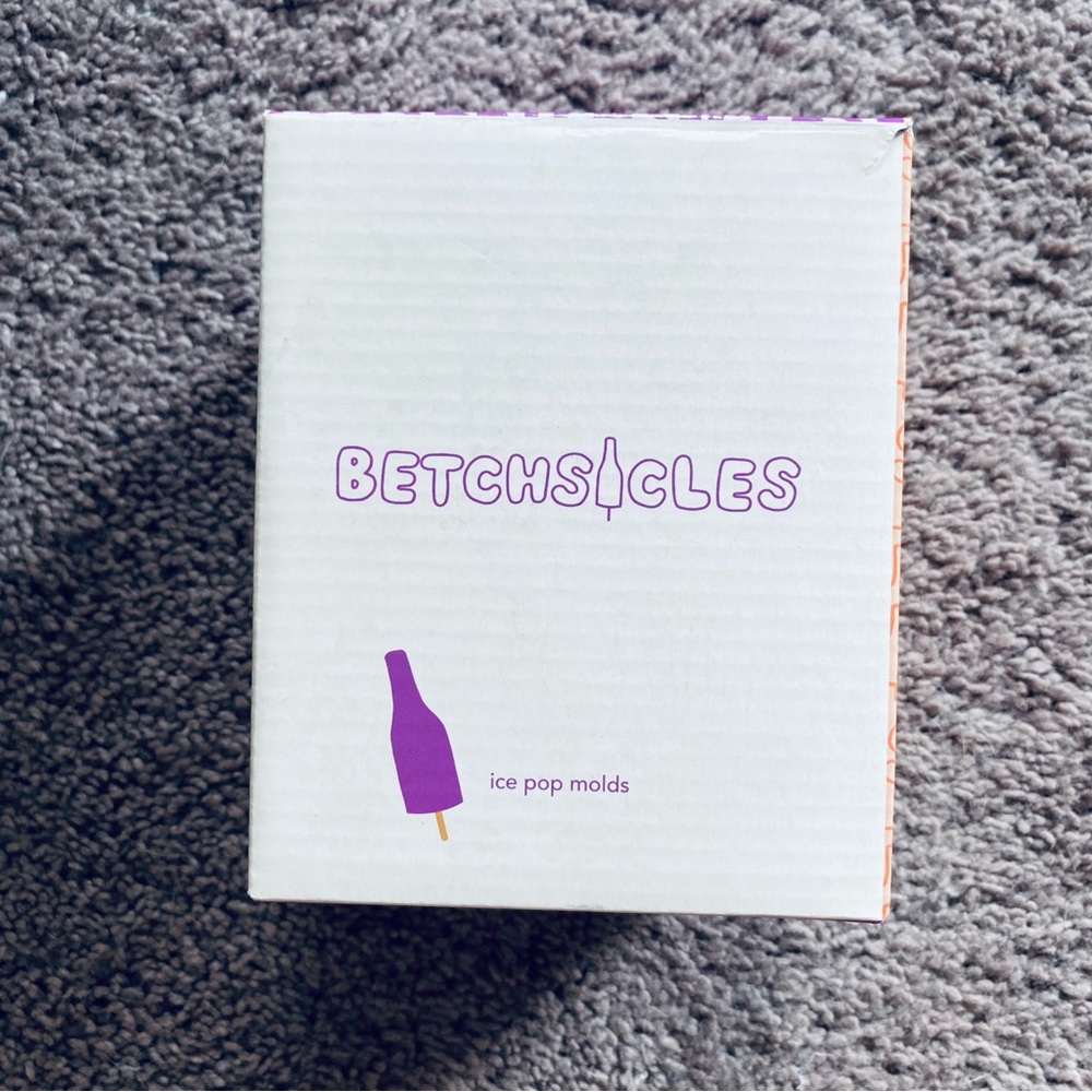 Betches x FabFitFun Purple Pink 6 Betchsicles Champagne Ice Pop Molds NWT